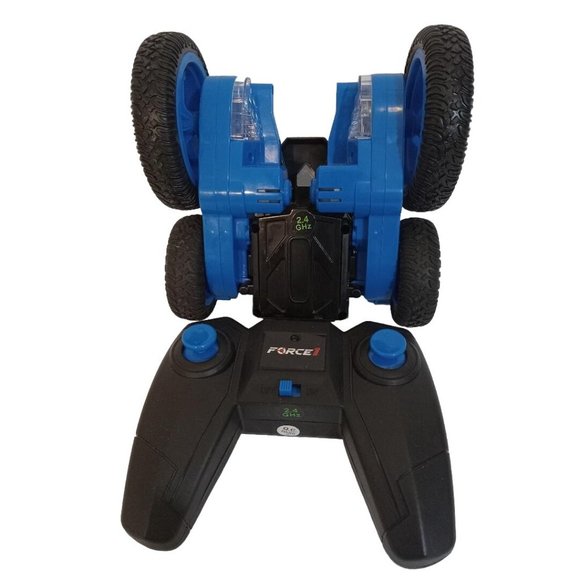 Force1 Tornado Remote Control Car Red Blue LED Lights Up Double Sided RC 4WD - Picture 3 of 4